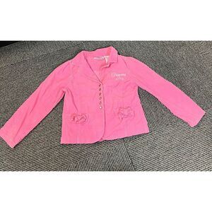 Walt Disney Vintage‎ Pink Princess Corduroy Button-Up Jacket Casual Outerwear